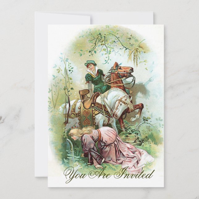Princes In Pink Dress Invitation (Front)
