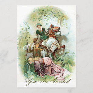 Princes In Pink Dress Invitation