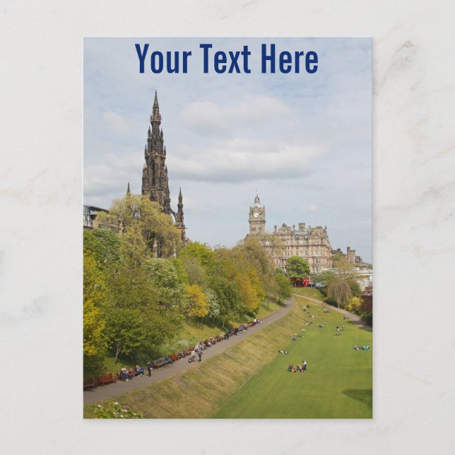 Princes Street Gardens, Edinburgh, Scotland Postcard (Front)
