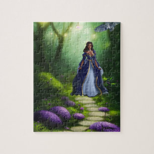 Princes stroll through enchanted forest  jigsaw puzzle