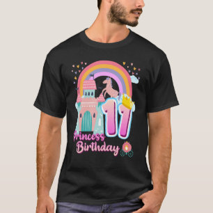 Princess 11th Birthday Horse Rainbow Castle Birthd T-Shirt