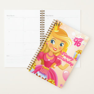 Princess 16th Birthday Planner