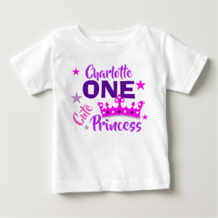 Princess 1st Birthday Girls Cute Personalised Baby T-Shirt