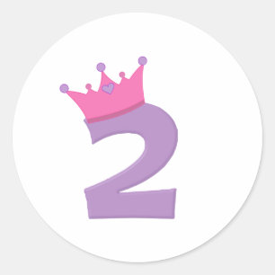 Princess 2 with Crown Classic Round Sticker