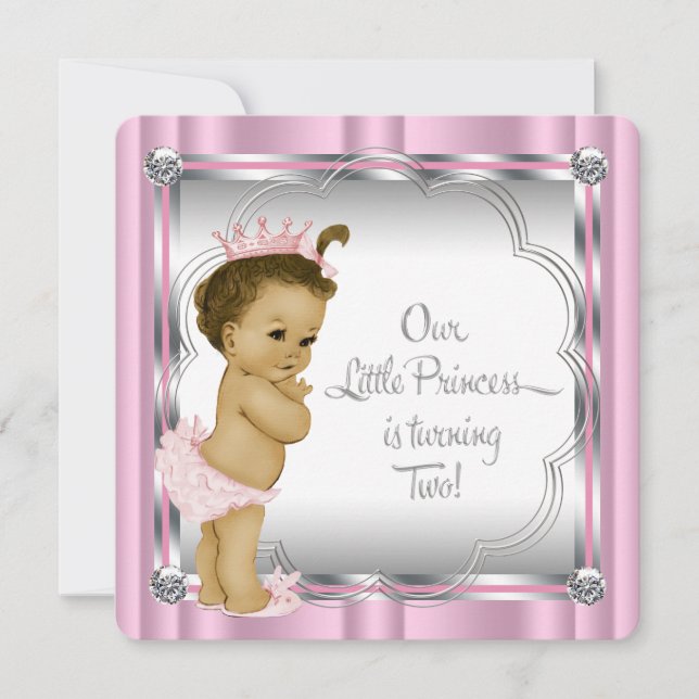 Princess 2nd Birthday Party Invitation (Front)