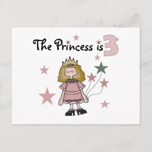 Princess 3rd Birthday Tshirts and Gifts Postcard
