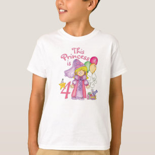 Princess 4th Birthday T-Shirt