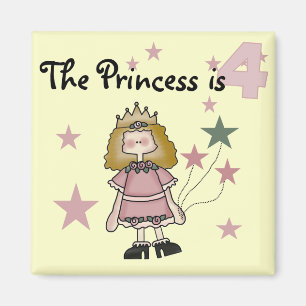 Princess 4th Birthday Tshirts and Gifts Magnet