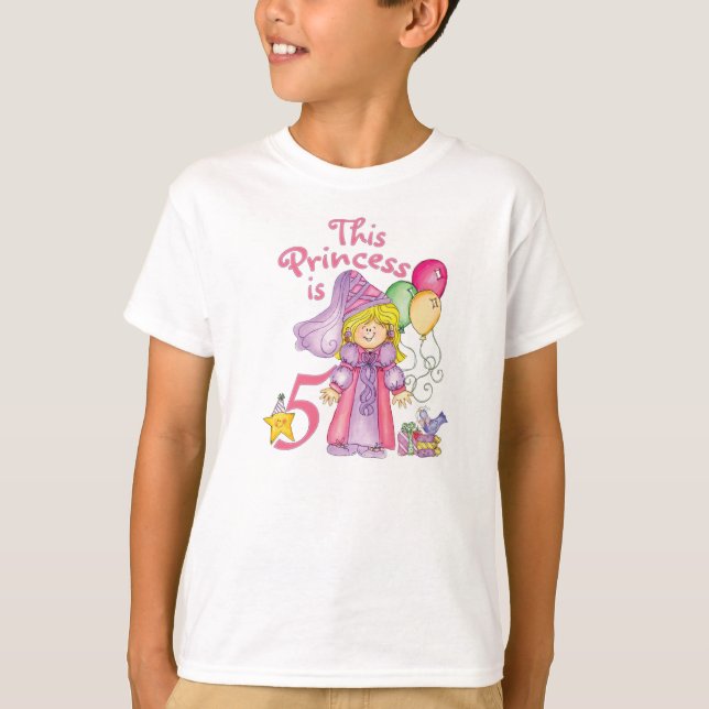 Princess 5th  Birthday T-Shirt (Front)