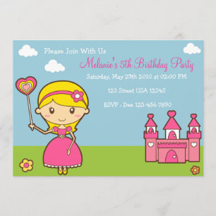 Princess 5x7 Party Invitation