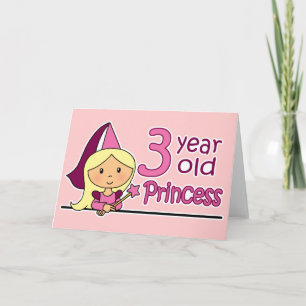 Princess Age 3 Card