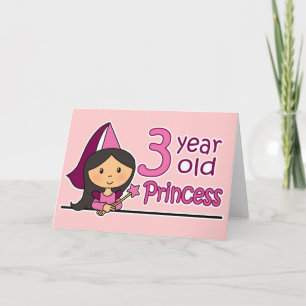 Princess Age 3 Card