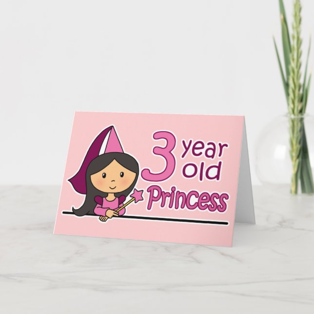Princess Age 3 Card (Front)