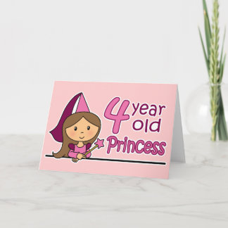 Princess Age 4 Card