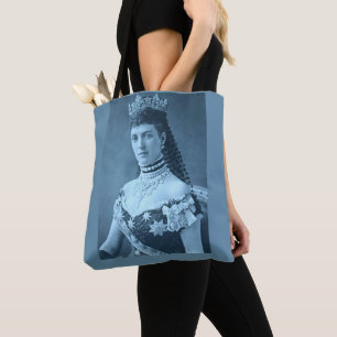 Princess Alexandra of Denmark in blue print Tote Bag