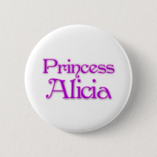 Princess Alicia 6 Cm Round Badge (Front)