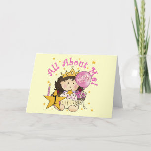 Princess All About Me 1st Birthday Tshirts Card