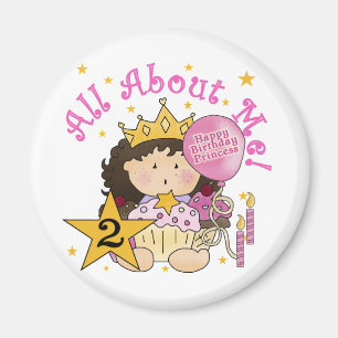 Princess All About Me 2nd Birthday Magnet