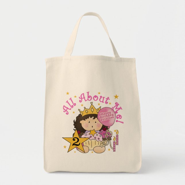 Princess All About Me 2nd Birthday Tote Bag (Front)