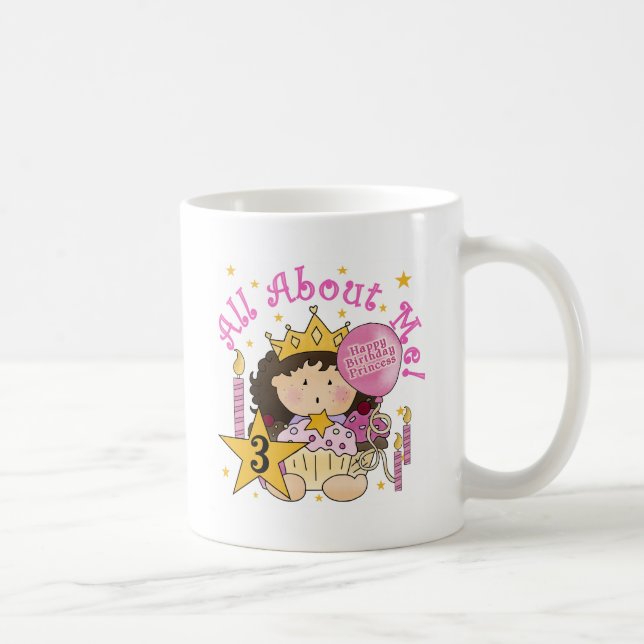 Princess All About Me 3rd Birthday Tshirts Coffee Mug (Right)
