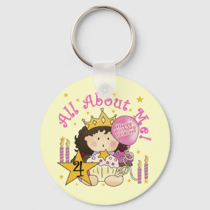Princess All About Me 4th Birthday Tshirts Key Ring