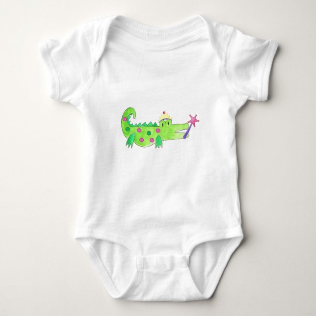 Princess Alligator Baby Bodysuit (Front)