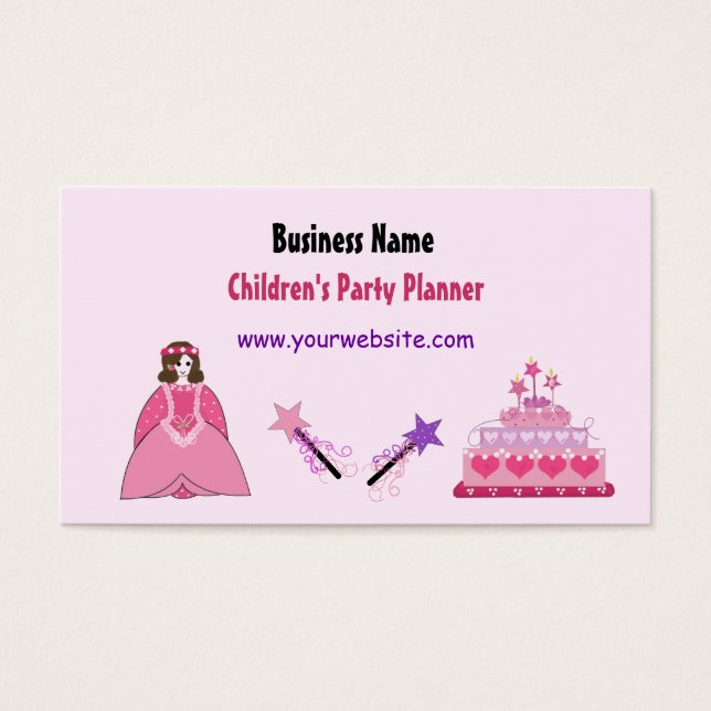 Princess and Cake Children's Party Planner (Front)