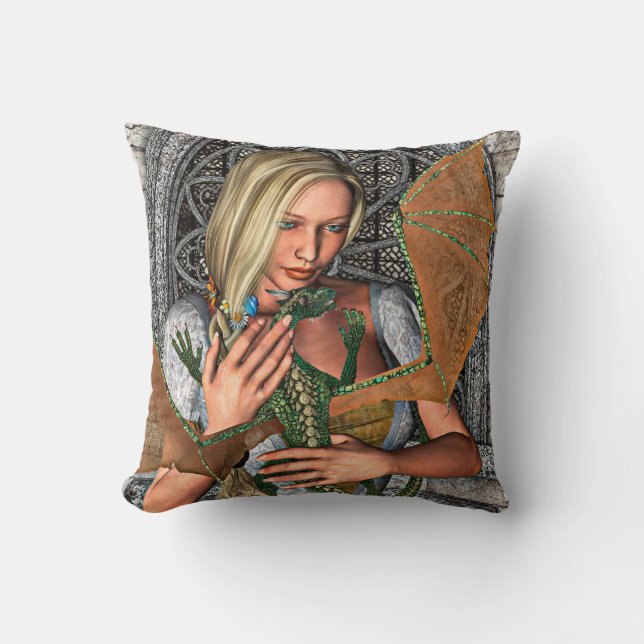 Princess and Dragon Cushion (Front)
