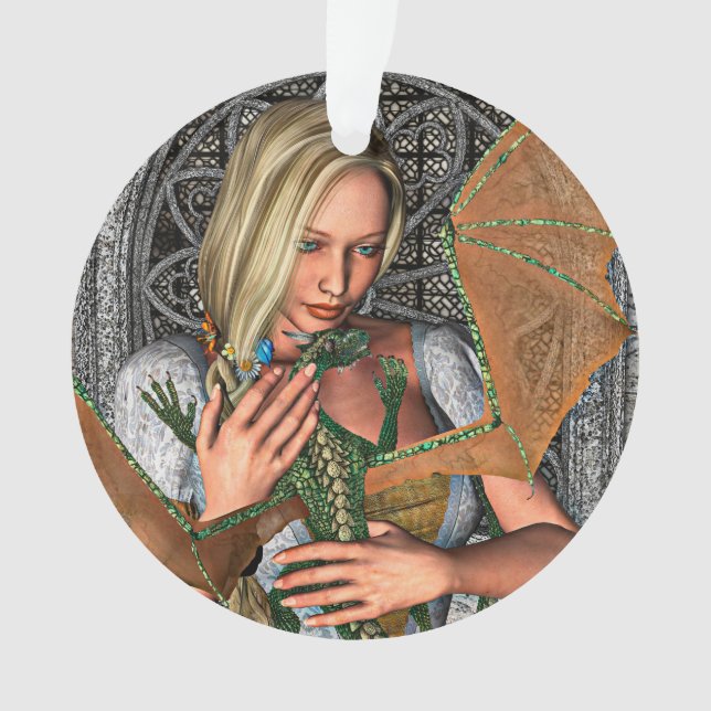 Princess and Dragon Ornament (Front)
