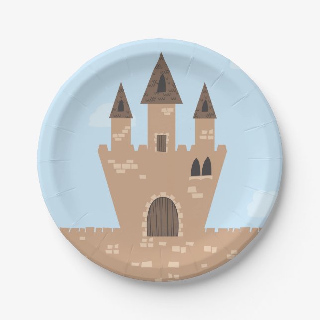 Princess and Enchanted Castle Paper Plate (Front)
