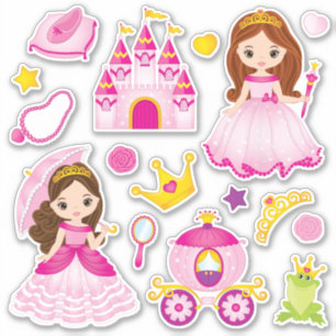 Princess and Fairytale Stickers - Set of 16
