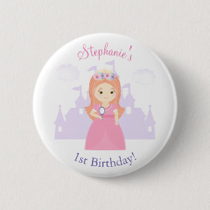 Princess and Her Magical Mirror 6 Cm Round Badge