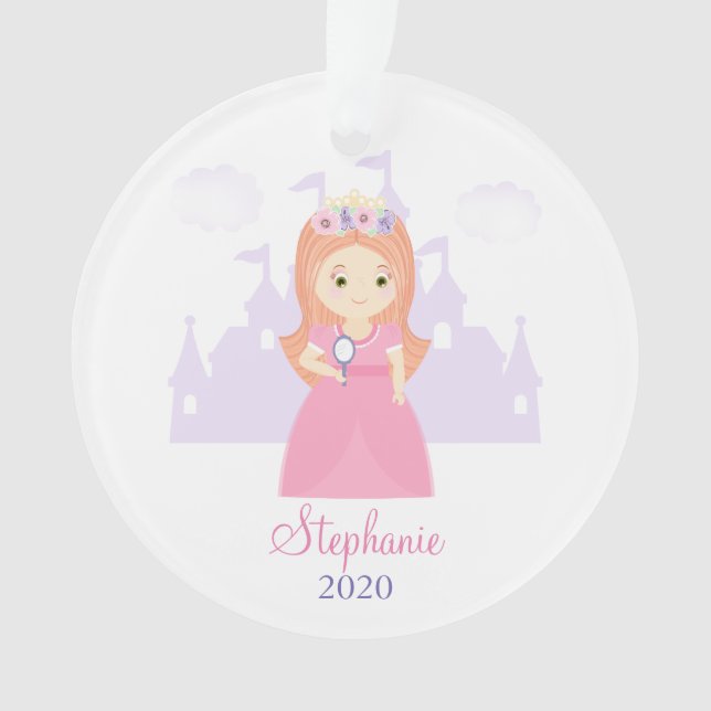 Princess and Her Magical Mirror Ornament (Front)