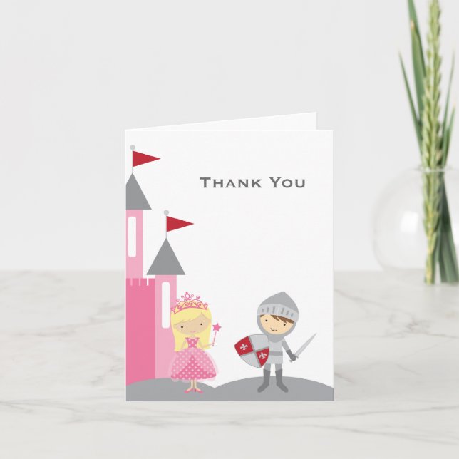 Princess and Knight Note Cards (Front)