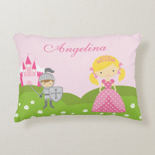 Princess and Knight pillow, personalised Decorative Cushion