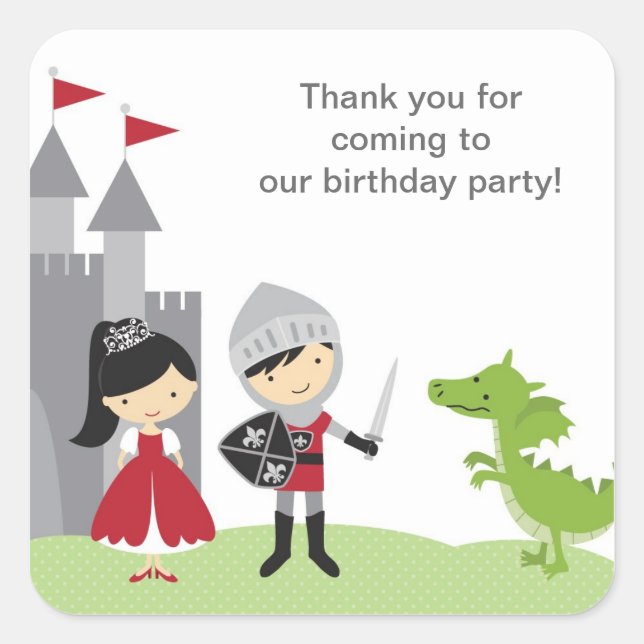 Princess and Knight Stickers (Front)