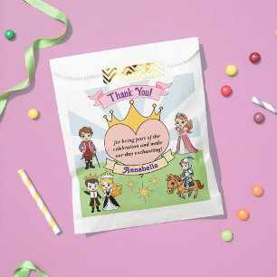 Princess and Prince Fairy Tale Royal Castle Party Favour Bags