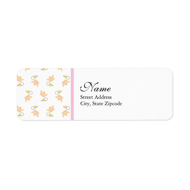 Princess and Rattle Return Address Label (Front)