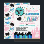 Princess And Superhero Birthday Invitation<br><div class="desc">Princess And Superhero Birthday Invitation
All design are © PIXELPERFECTIONPARTYLTD</div>