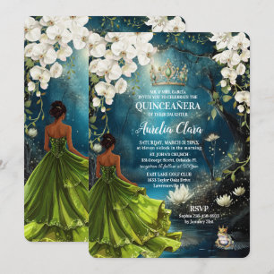 Princess and the Frog Starry Night Quinceanera 16 Invitation