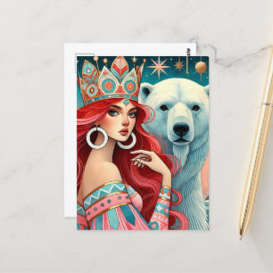 Princess and the Polar Bear Postcard