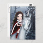Princess and Unicorn Postcard (Front/Back)