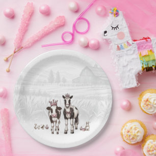 Princess Animals Birthday Party Paper Plate