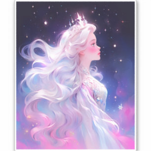Princess Anime Girl Made Of Stars