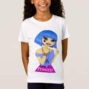 Princess Animee with blue hair illustration T-Shirt
