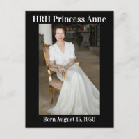 Princess Anne born August 15, 1950