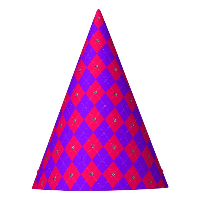 Princess Argyle Diamonds-PAPER PARTY HATS (Front)