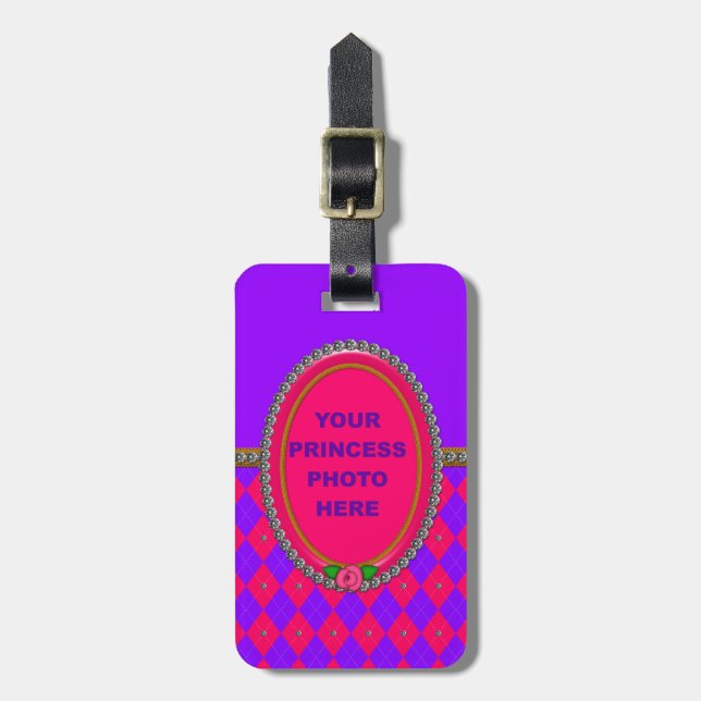 Princess Argyle Frame-Luggage Tag (Front Vertical)