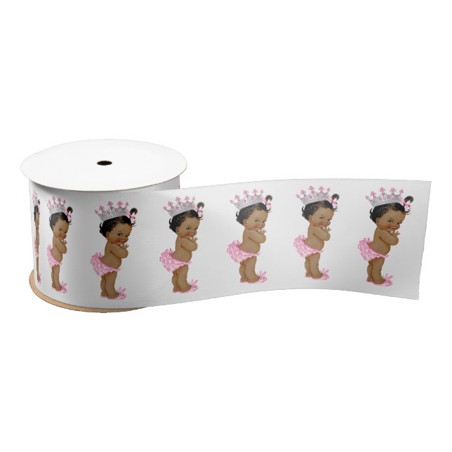 Princess Baby Shower Ethnic Princess Baby Girl Satin Ribbon (Spool)