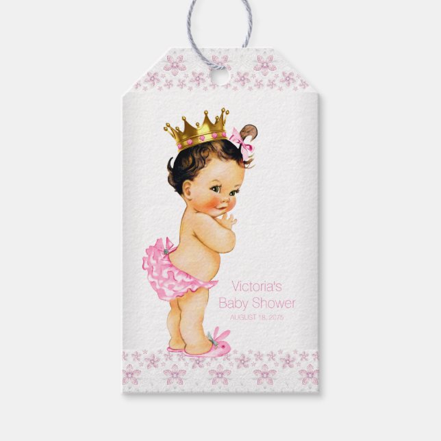 Princess Baby Shower Gift Tags (Front)